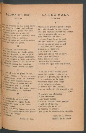 Pluma de oro : Tango