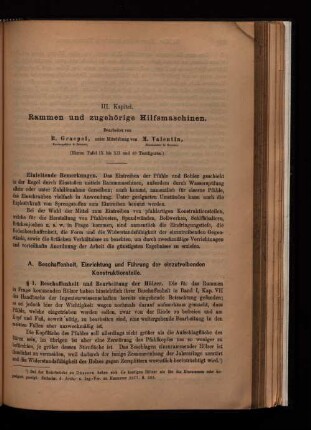 III. Kapitel. Rammen und zugehörige Hilfsmaschinen.