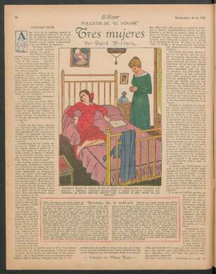 Tres mujeres : Folletín de "El Hogar"