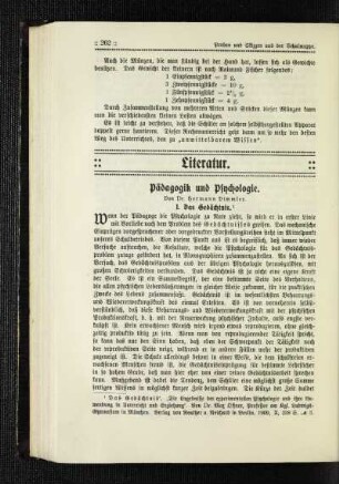 Pädagogik und Psychologie