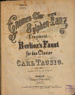 Gnomen-Chor und Sylphen-Tanz : Fragment aus Berlioz's Faust