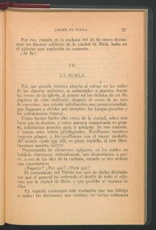 VII La burla
