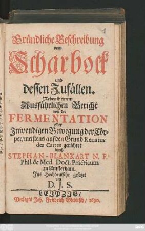 Gründliche Beschreibung vom Scharbock und dessen Zufällen