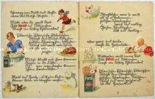 Werbeschrift der Waschmittelfirma Henkel im Layout eines Kinderbuches