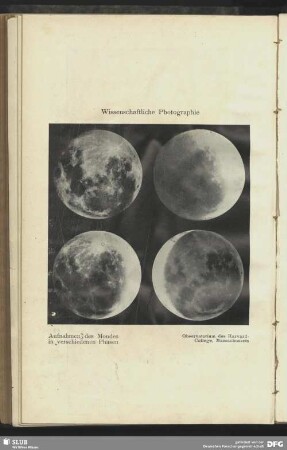 Aufnahmen des Mondes in verschiedenen Phasen