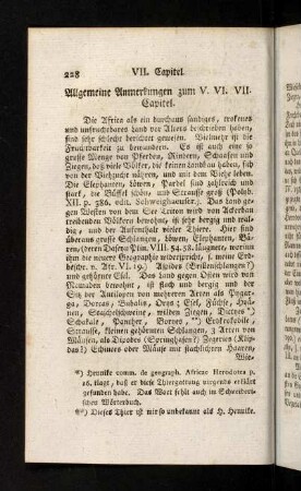 228-232, Allgemeine Anmerkungen zum V., VI., VII.-Capitel