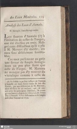 Analyse des Eaux d'Aumale