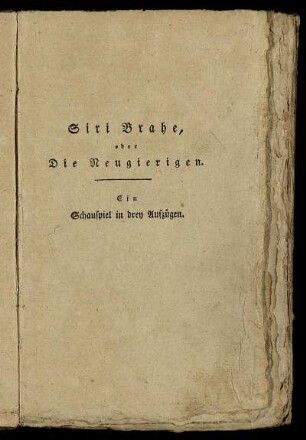 Siri Brahe oder Die Neugierigen.
