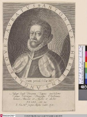 [Antonius Scherleyns Anglus Eques Auratus]