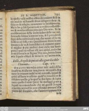 Delli Angeli deputati alla guardia dell'huomo. Cap. 27.