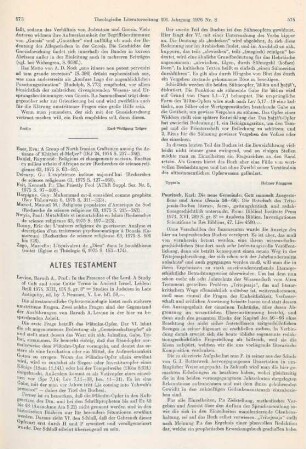 573-574 [Rezension] Levine, Baruch A., In the presence of the Lord