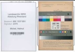 Entnazifizierung Helmut Michel , geb. 02.12.1914 (Postinspektor)