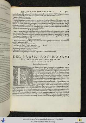 Proverbiorum chiliadis quartae centuria I.