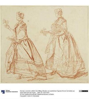 Le Midi / Der Mittag (Studien von weiblichen Figuren) für ein Gemälde aus einer Serie der vier Tageszeiten (heute National Gallery London)