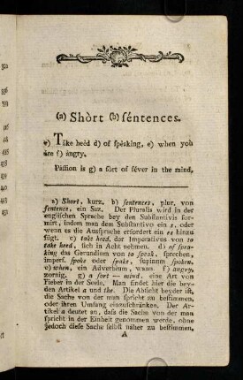 1-22, Short Sentences.