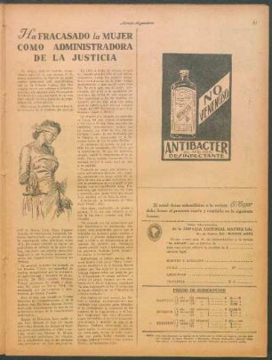 Ha fracasado la mujer como administradora de la justicia