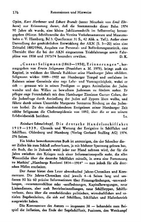 Seligmann, Caesar :: Erinnerungen, hrsg. von Erwin Seligmann : Frankfurt a. M., 1975