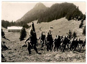 Nr. 117: Aufstieg einer Jäger- und Maschinengewehr-Abteilung in den Bergen, Oberstdorf i.Allgäu