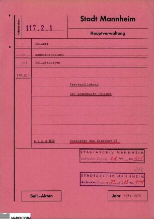 Verstaatlichung der kommunalen Polizei