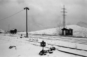 Ostrava - Ostrau : Ostrava - Ostrau (Nordmähren, Tschechoslowakei, heute Tschechien). Gleisanlagen mit Kesselwagen