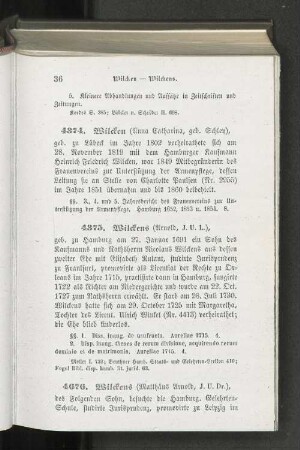 4376. Wilckens (Matthäus Arnold, J. U. Dr.).