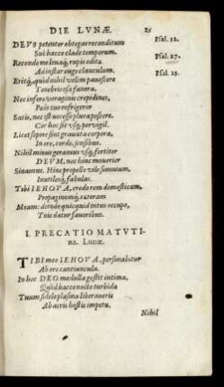 Precationes Die Lunae.
