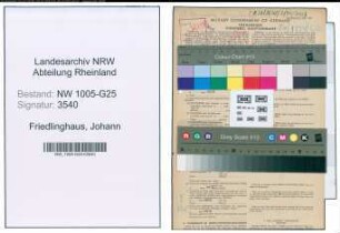 Entnazifizierung Johann Friedlinghaus , geb. 09.04.1907 (Kaufmann)