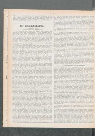 Zur Schulaufsichtsfrage