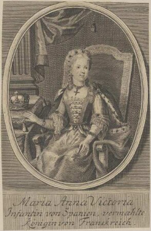 Bildnis von Maria Anna Victoria, Infantin von Spanien, Königin von Frankreich