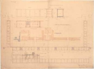 Fischer, Theodor; Würzburg, Münsterplatz; Sparkasse - Schränke unter den Schaltertischen (Grundrisse, (Ansichten, Schnitte)