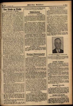 Zweite Ausgabe vom Montag, den 26. November 1934.
