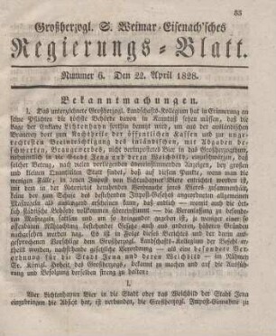Nr. 6 : 22. April 1828