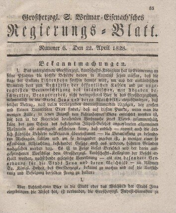 Nr. 6 : 22. April 1828