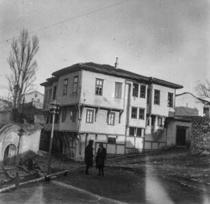 Gebäudeansicht : Bulgarien. Plovdiv. Das Haus (Abriss 1940) von Genko Mitov in der Altstadt von Plovdiv, Bulgarien