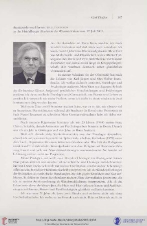Antrittsrede vom 12. Juli 2003