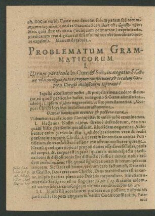 Problematum Grammaticorum.