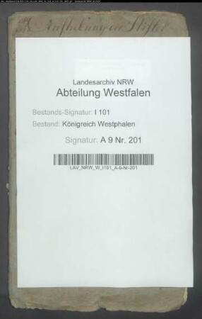 Aufhebung des Marienstifts in Bielefeld