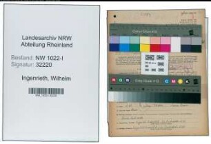 Entnazifizierung Wilhelm Ingenrieth , geb. 26.12.1906 (Dreher)