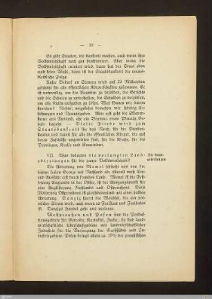 VII. Die Landabtretungen