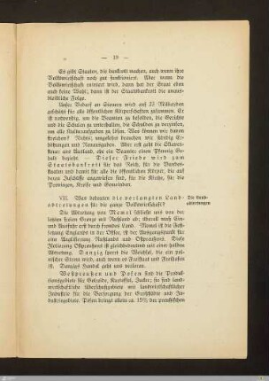 VII. Die Landabtretungen