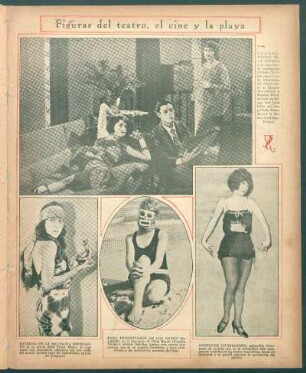 Figuras del teatro, el cine y la playa [Fotografías]