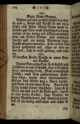 781. Gute Bier Suppe. - 839. Fülle in Laub-Frösche.