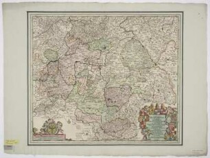 Karte vom Fränkischen Reichskreis, 1:530 000, Kupferstich, 1741