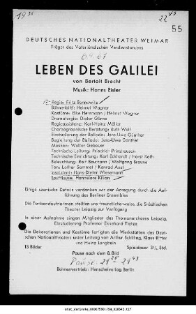 Leben des Galilei