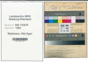 Entnazifizierung Otto Egon Reckmann , geb. 18.11.1883 (Amtsgerichtsdirektor)