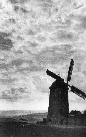 Bannewitz-Possendorf. Possendorfer Windmühle, Postkarte um 1915, Repro
