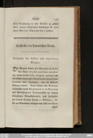 [IV.] Geschichte der Tartarischen Reiche.