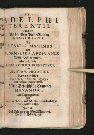 Adelphi Terentii.