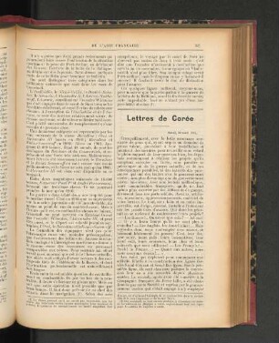 Lettres de Corée.