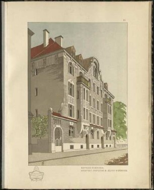 Miethaus in München. Architekt: Professor M. Dülfer in München.
